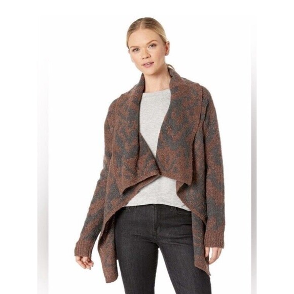 Prana Sweater Womens Medium Weathered Wood Alberta Reversible Open‎ Cardigan - Picture 3 of 13